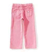 Guess Little Girls Sequin-Embellished Star-Embroidered Wide-Leg Pants