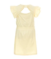 Guess Little Girls 2T-7 Short Ruffle Sleeve Stretch Jersey Dress