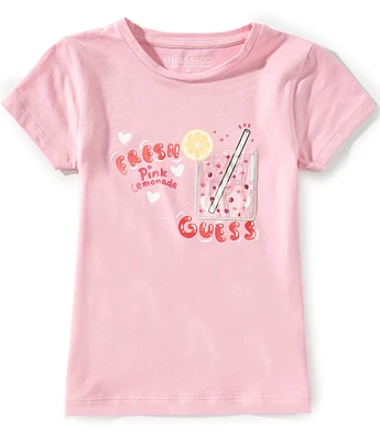 Guess Little Girls 2T-7 Short Sleeve Lemonade Graphic T-Shirt