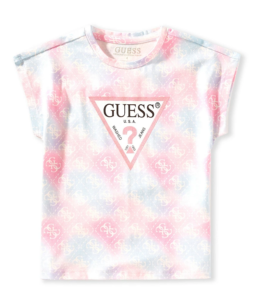 Guess Little Girls Short-Sleeve Printed Logo T-Shirt