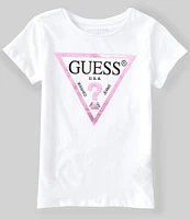 Guess Little Girls 2T-7 Short-Sleeve Triangle Core Graphic T-Shirt