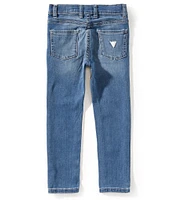 Guess Little Girls Skinny-Fit Sequin-Embellished-Embroidered Jeans
