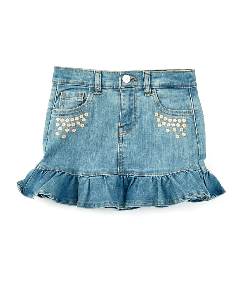 Guess Little Girls 2T-7 Stretch Denim Skirt