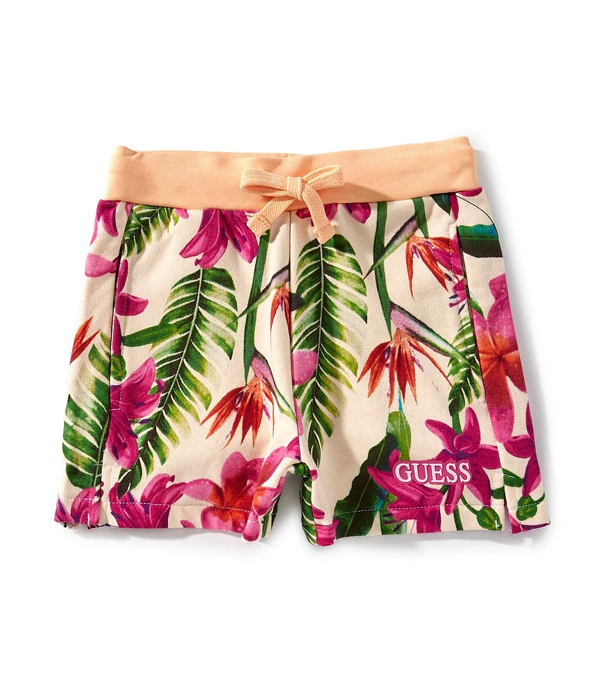 Guess Little Girls 2T-7 Unbrushed-Fleece Shorts