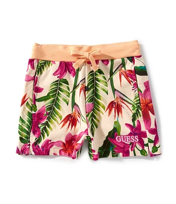 Guess Little Girls 2T-7 Unbrushed-Fleece Shorts