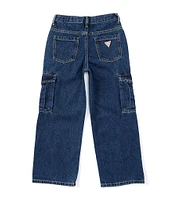 Guess Little Girls 2T-7 Wide-Leg Cargo Denim Pants