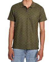 Guess Logan Short Sleeve Jacquard Knit Polo Shirt