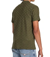 Guess Logan Short Sleeve Jacquard Knit Polo Shirt