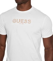 Guess Logo Embroidered Short Sleeve T-Shirt