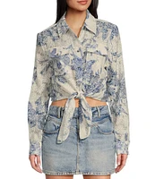 Guess Long Sleeve Adelaide Bow Shirt