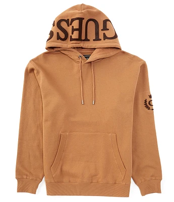 Guess Long Sleeve Chenille Logo leece Hoodie