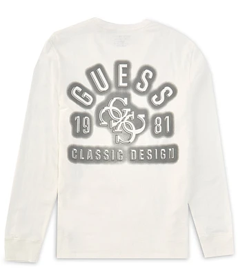 Guess Long Sleeve Neon Logo Graphic T-Shirt