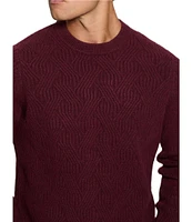 Guess Long Sleeve Rib-Knit Lattice Wesley Sweater