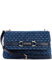 Guess Majka Denim Mini Flap Crossbody Bag