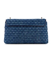 Guess Majka Denim Mini Flap Crossbody Bag