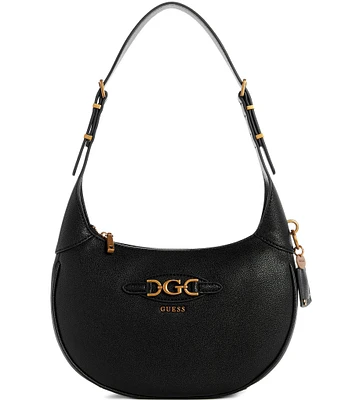 Guess Malva Leather Gold Metal Hobo Bag