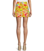 Guess Marina Mid Rise Tropdelic Print Skort