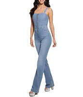 Guess Mariposa Wide Leg Denim Jumpsuit