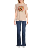 Guess Mid Rise Boot Straight Leg Jeans