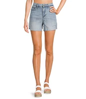 Guess Coordinating Mid Rise Relaxed Fit 15#double; Inseam Midi Shorts