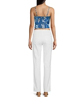 Guess Mid Rise Relaxed Straight G Charm Pants