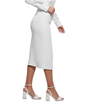 Guess Mila High Rise Front Slit Midi Skirt