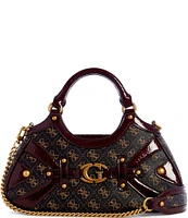 Guess Mintha Brown Logo Satchel Bag