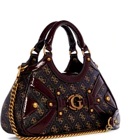 Guess Mintha Brown Logo Satchel Bag