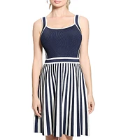 Guess Mirage Nautical Sweater Sleeveless Dress