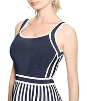 Guess Mirage Nautical Sweater Sleeveless Dress