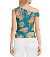 Guess Miri Floral Off-The-Shoulder Mesh Top