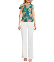 Guess Miri Floral Off-The-Shoulder Mesh Top
