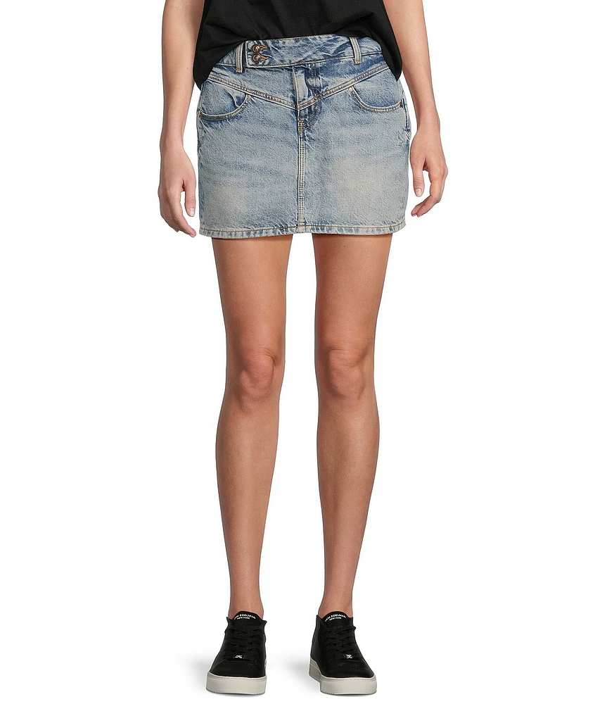 Guess Nani Low Rise Mini Denim Skirt