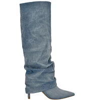 Guess Natha Denim Foldover Tall Boots