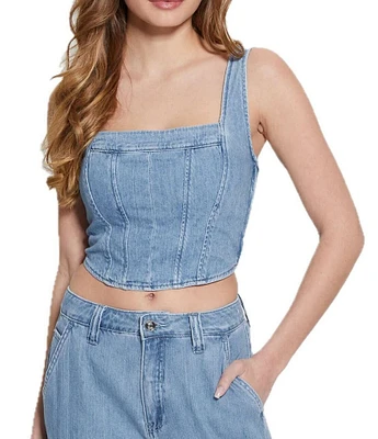 Guess Neil Crop Denim Bustier