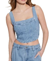 Guess Neil Crop Denim Bustier