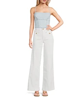 Guess Niki Sleeveless Cropped Denim Top