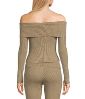 Guess Nina Off-The-Shoulder Long Sleeve Coordinating Sweater