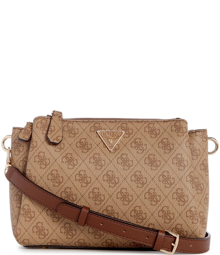 Guess Noelle Logo Triple Compartment Crossbody Bag