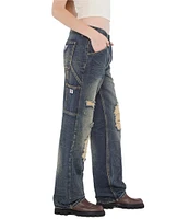 Guess Originals Mid Rise Distressed Carpenter Jeans