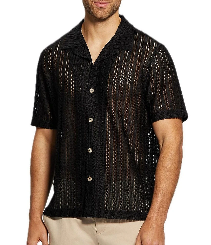 Guess Panama Solid Knit Short Sleeve Shirt