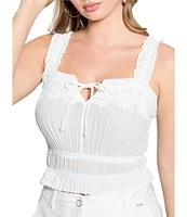 Guess Reya Gauze Sleeveless Top