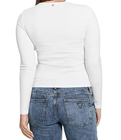 Guess Rib Toni Long Sleeve Cut-Out Top
