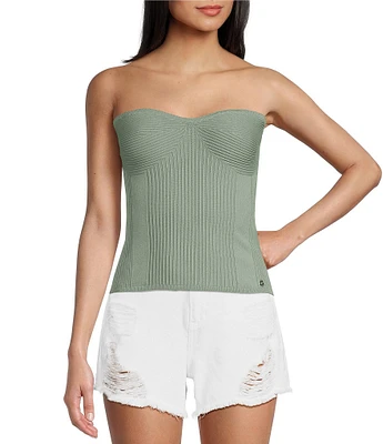 Guess Selina Front Cut-Out Rib Tube Top