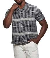 Guess Short Sleeve Arrow Jacquard Shirt