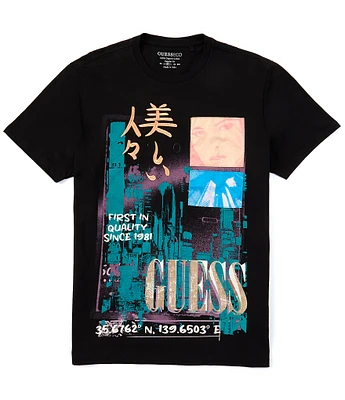 Guess Short Sleeve Basic Rise In The East Graphic T-Shirt