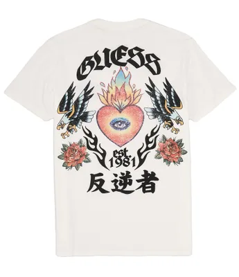 Guess Short Sleeve Eagle Tribal T-Shirt