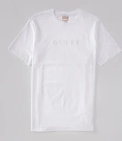 Guess Short-Sleeve Embroidered-Logo Pima T-Shirt