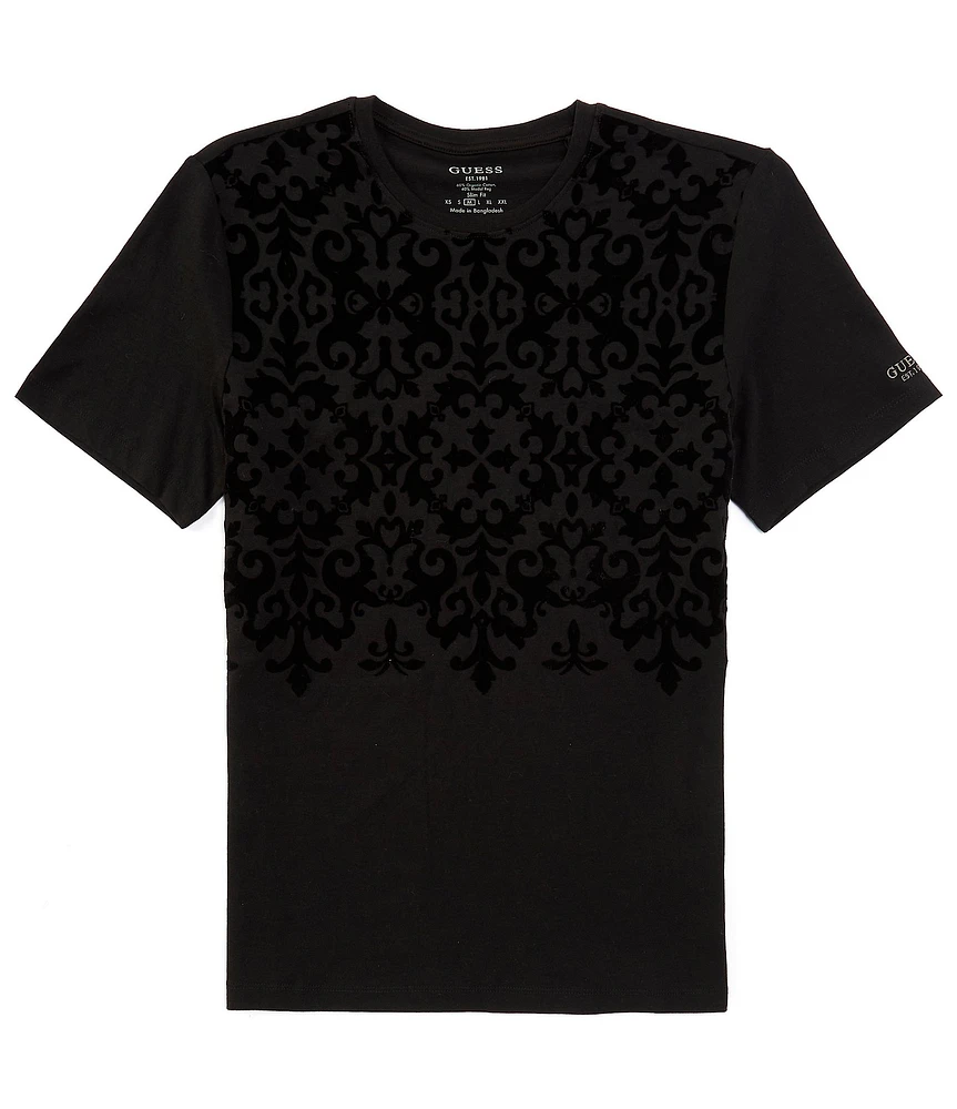 Guess Short Sleeve Flocked T-Shirt