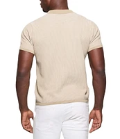 Guess Short Sleeve Highland Textured Knit Shirt